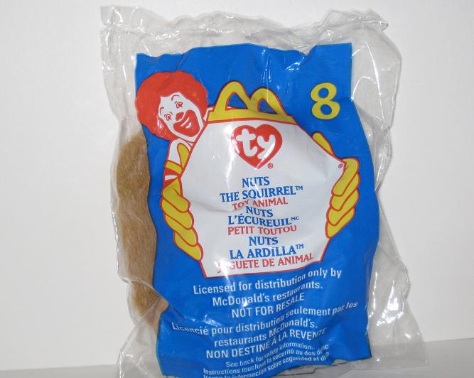 1999 McDonalds - #8 Nuts (SEALED) - Teenie Beanie